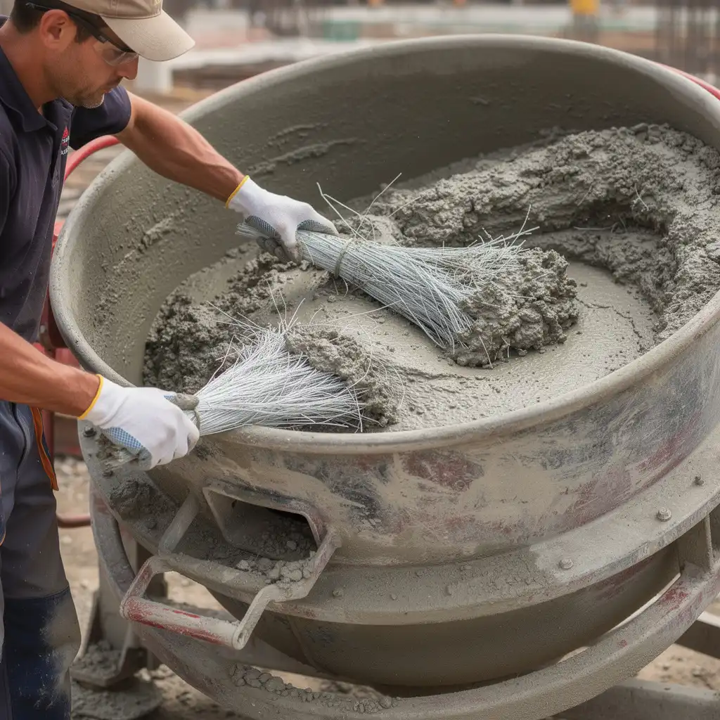 Mélange béton fibré