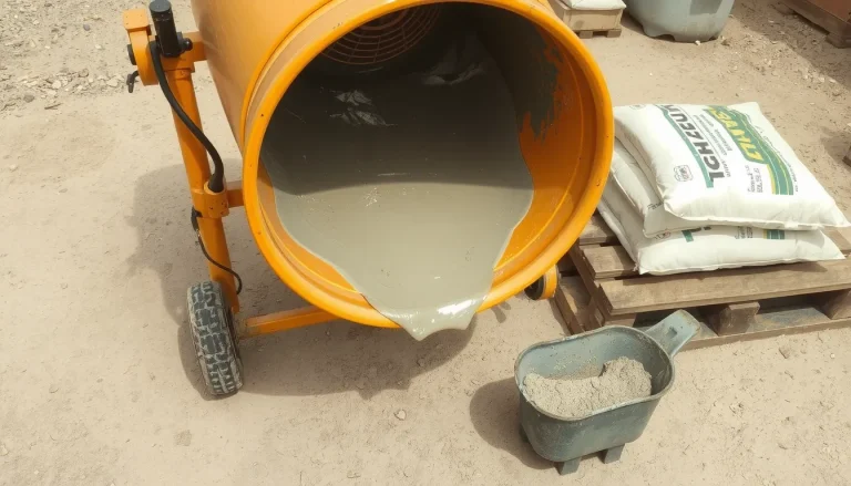 Capacité bétonnière : volume cuve, nombre de sacs par gâchée et béton produit