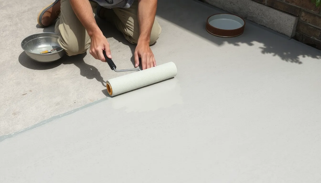 peindre un sol beton exterieur