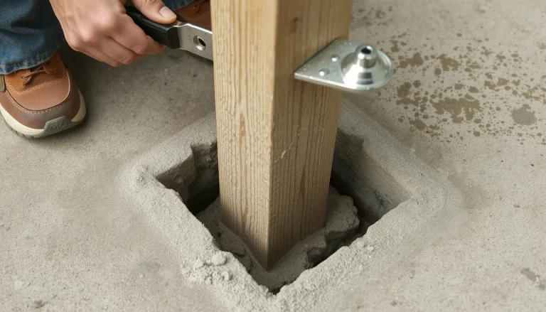 Comment sceller un poteau bois : guide complet pour une fixation durable