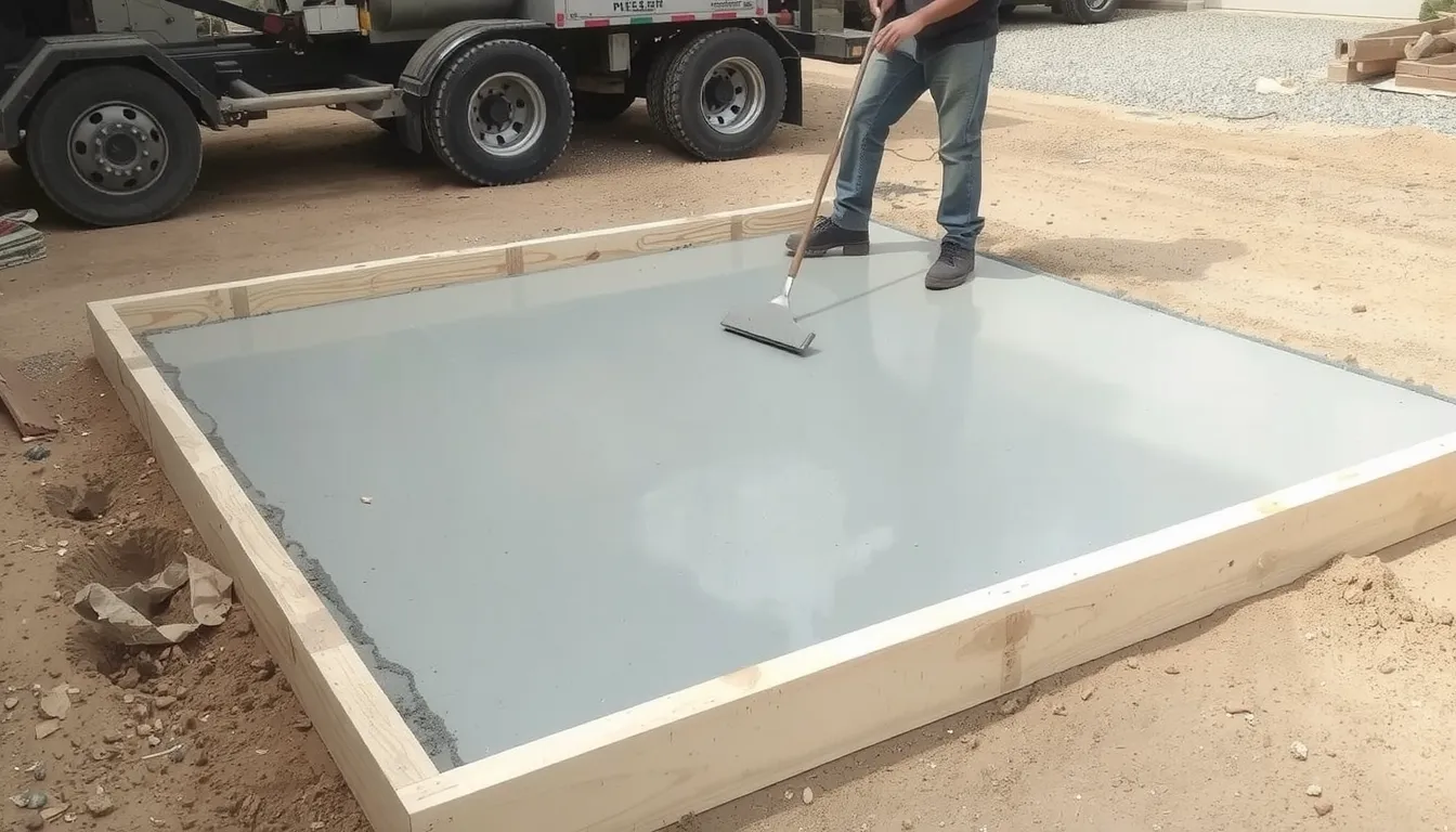 dalle en beton pour garage