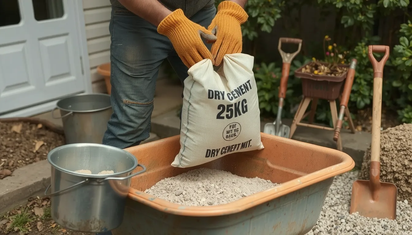 dosage beton seau sac 25 kg