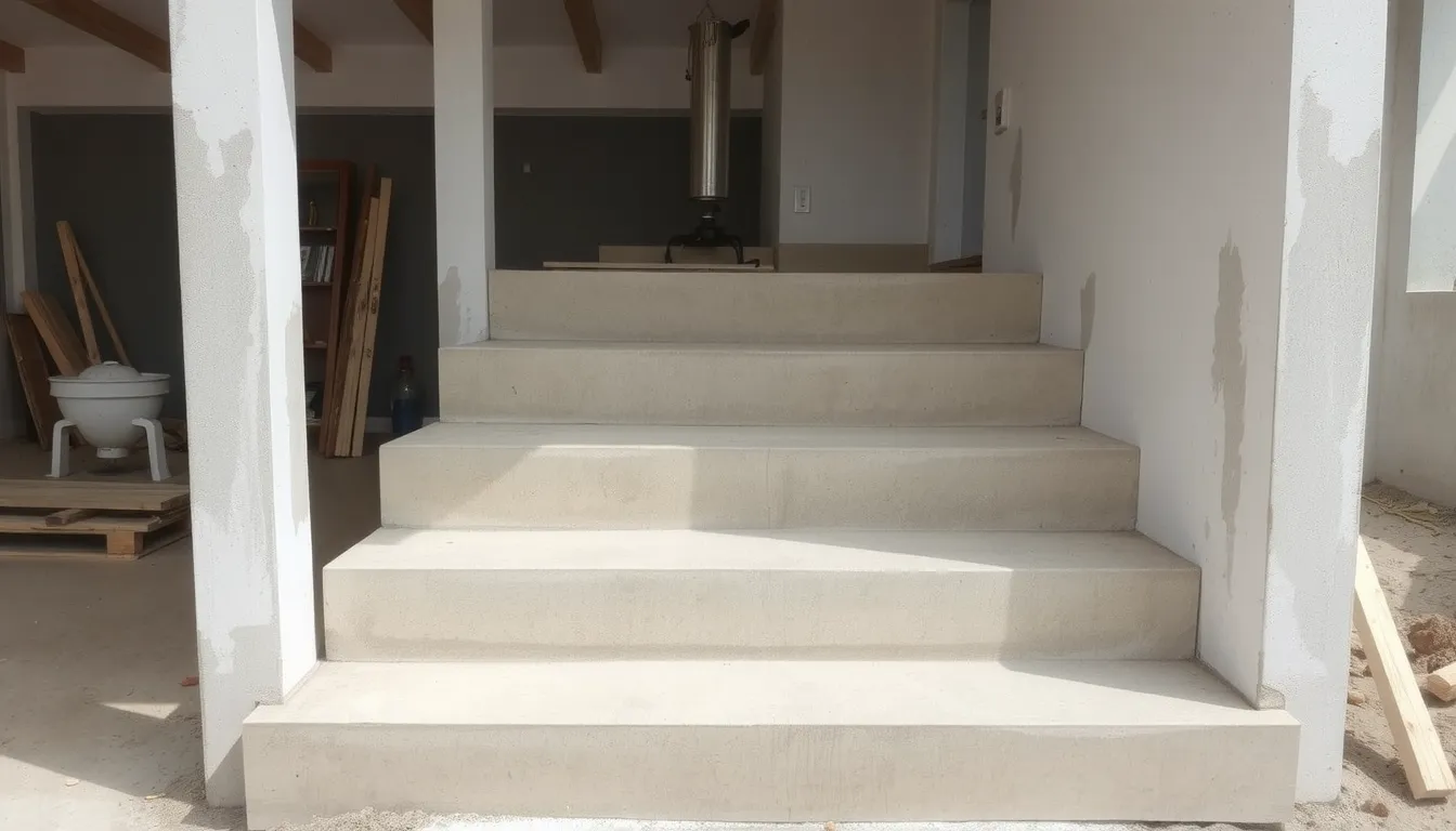 escalier en béton