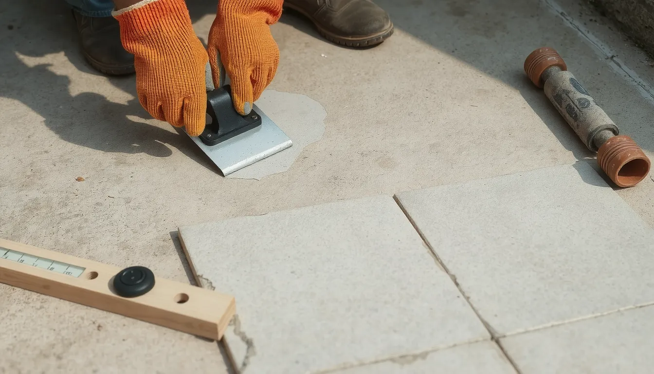 pose carrelage exterieur sur dalle beton brute