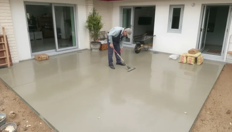 Prix d&rsquo;une terrasse béton de 50m2 : fourchettes, finitions et pose