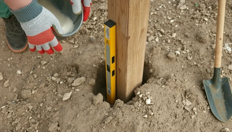 Scellement de poteau : béton ou mortier, le guide complet