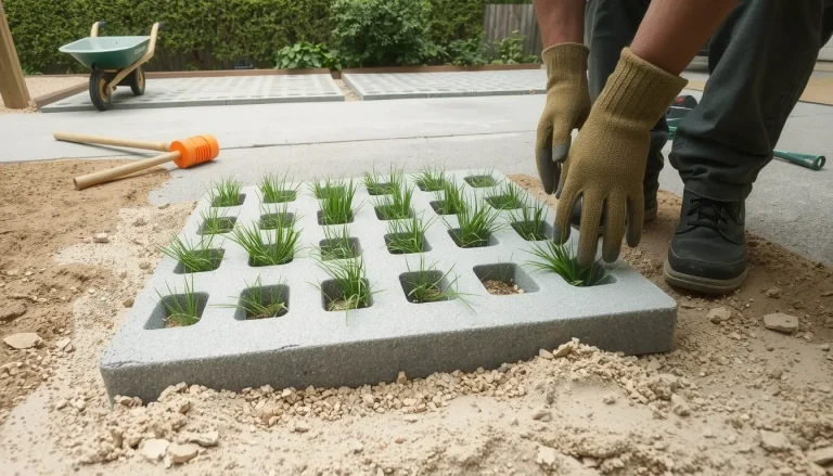 Parking dalle gazon béton : avantages, drainage, inconvénients et alternatives